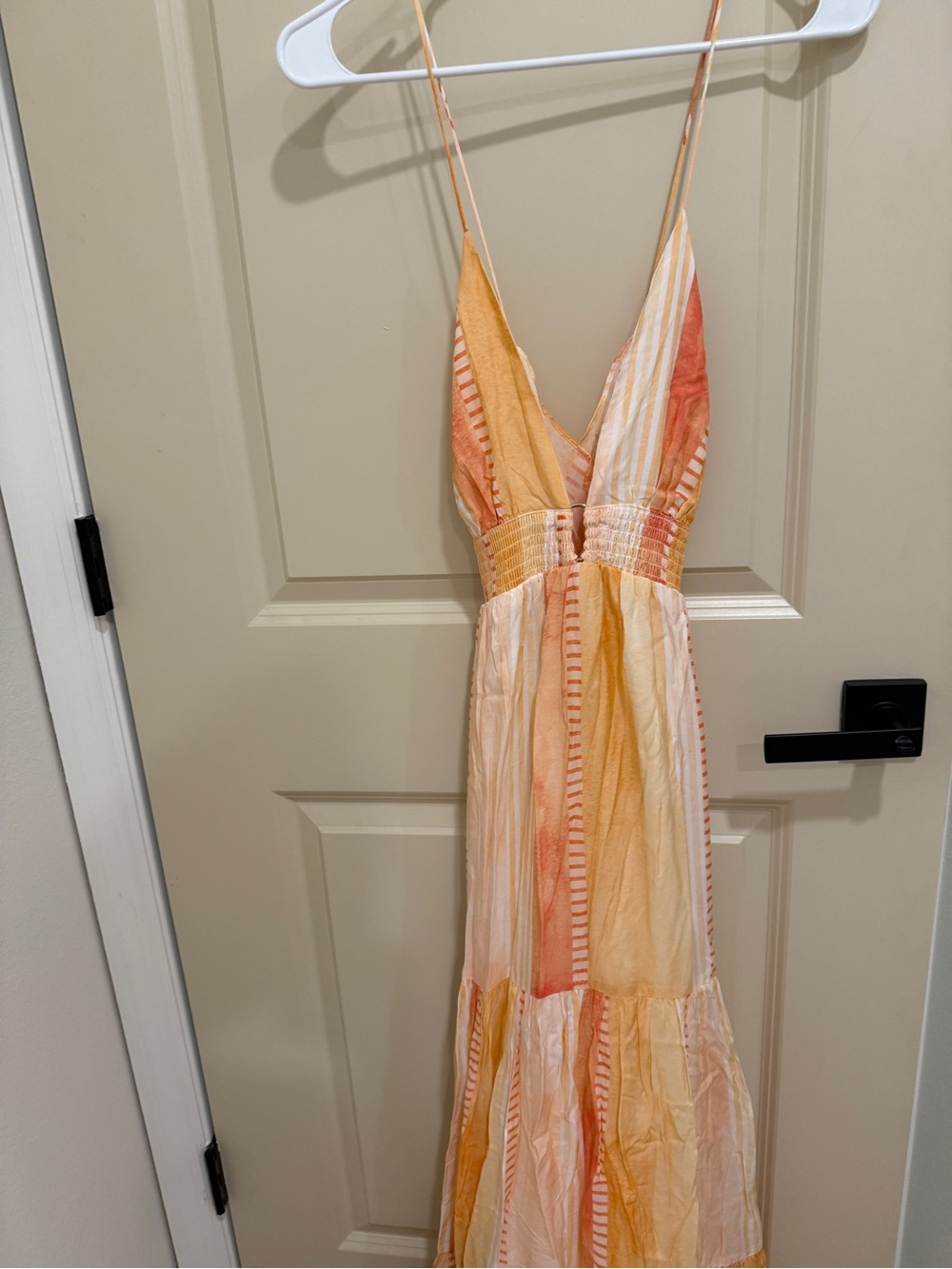 NWT Elan Peach and Pink Coral Striped Strovia Maxi Dress in SMALL - Picture 10 of 15